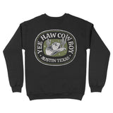 Austin Crewneck in Black - back view