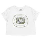 Austin Yee Haw Cropped Tee in White - front view