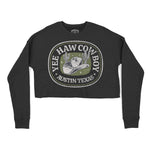 Austin Cropped Crew in Black - front view
