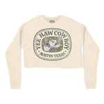 Austin Yee Haw Cropped Crew in Natural - front view