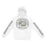 Austin Hoodie in White - front-sleeves view