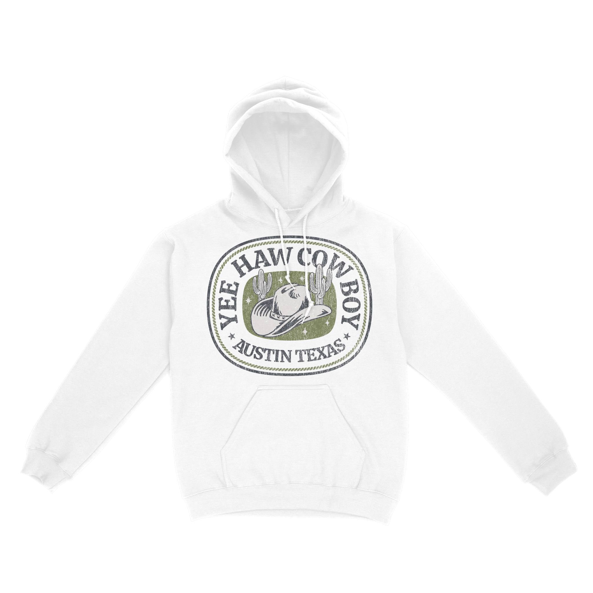Austin Hoodie in White - front view