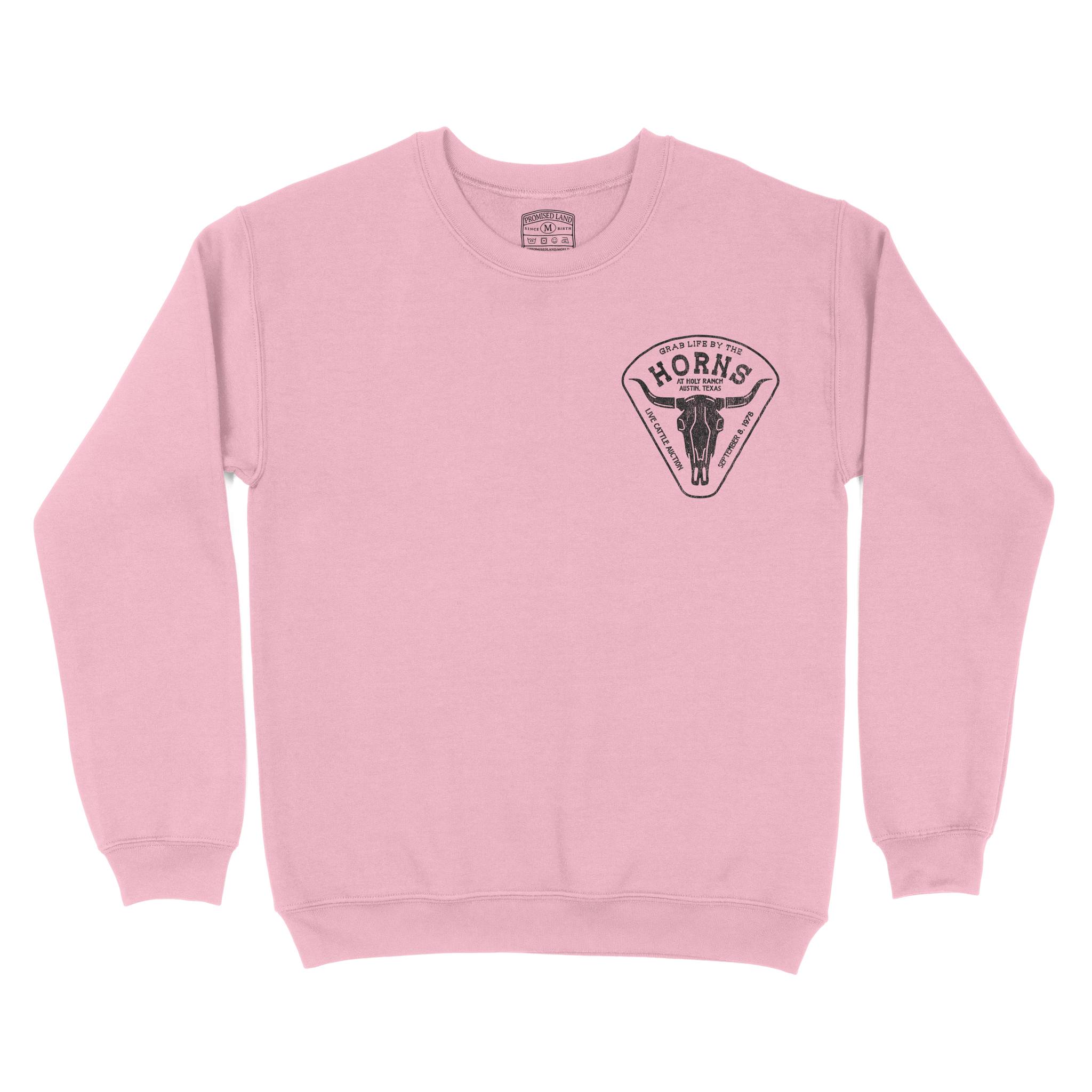 Austin Cattle Ranch Crewneck Light Pink front