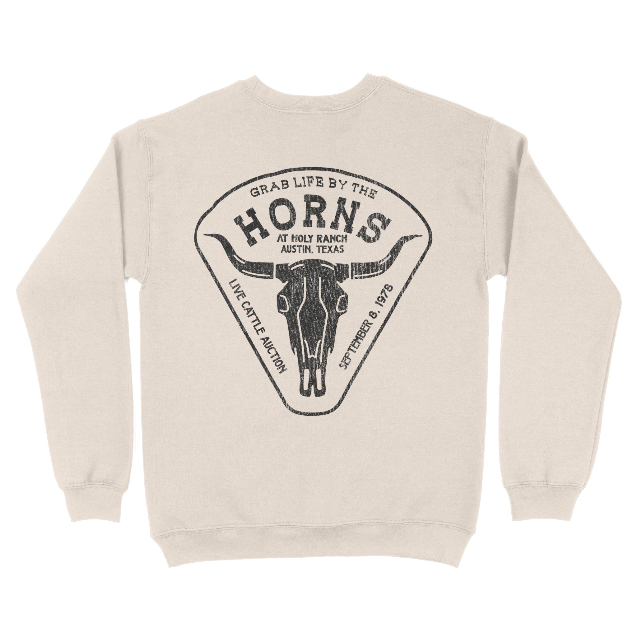 Austin Crewneck in Natural - back view