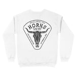 Austin Crewneck in White - back view