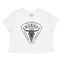 Austin Cropped Tee in White - front view