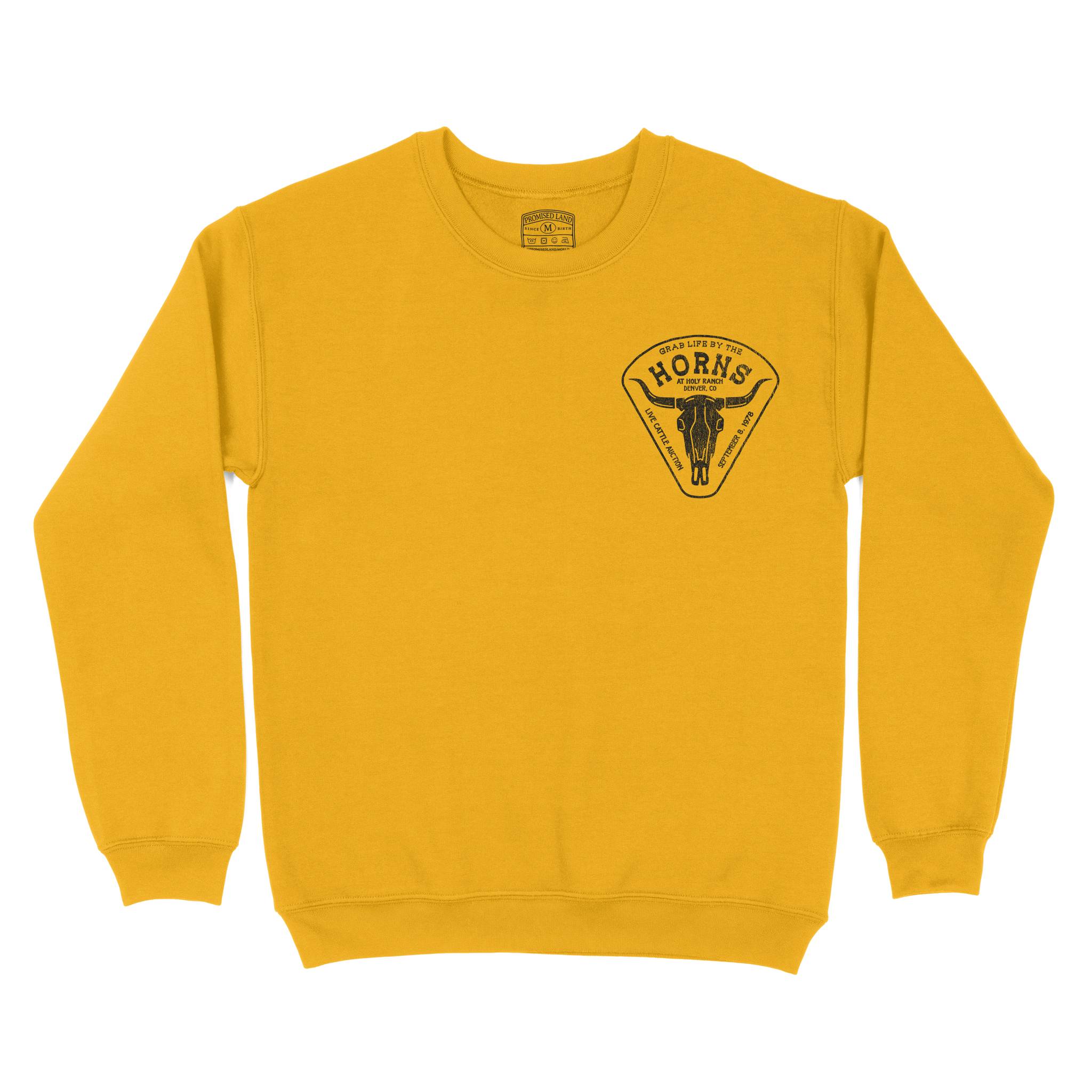 Denver Cattle Ranch Crewneck Gold front