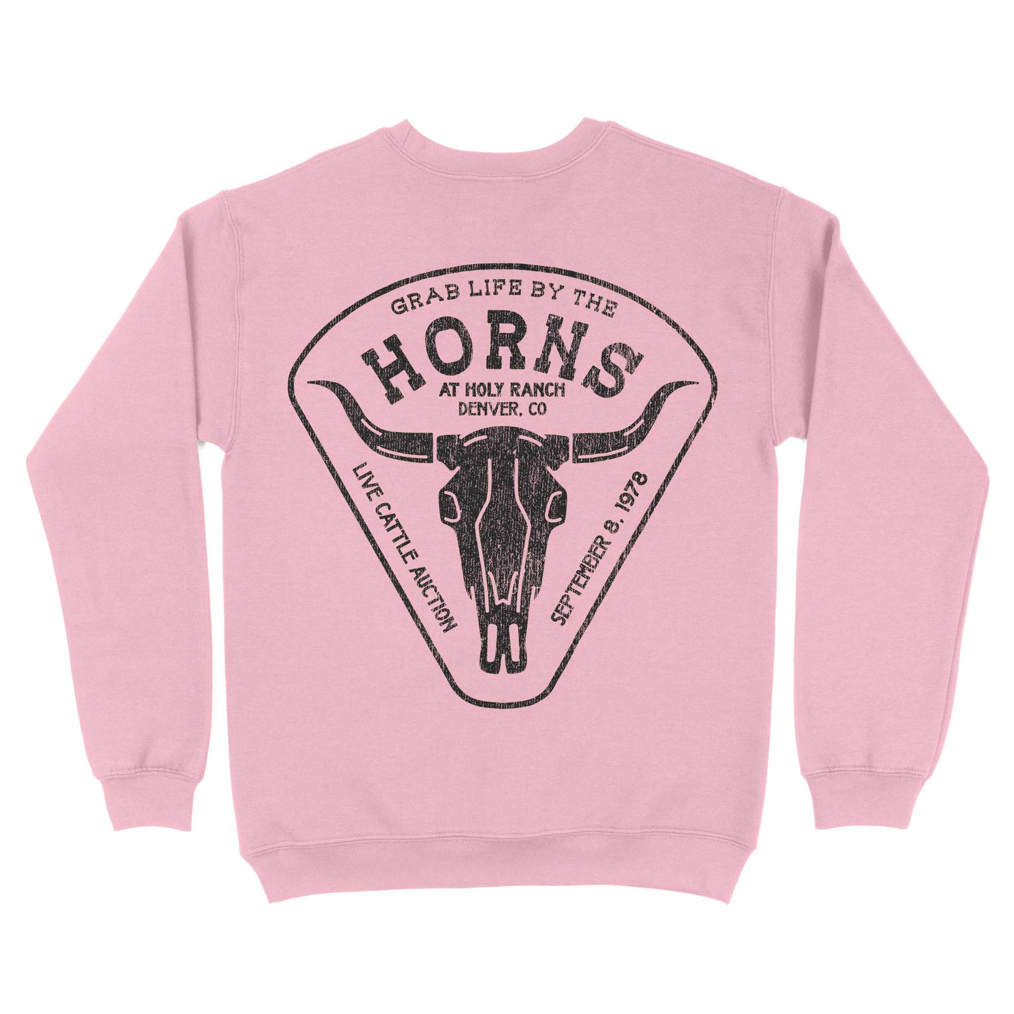 Denver Cattle Ranch Crewneck Light Pink back