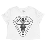 Denver Cattle Ranch Cropped Tee White front