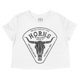 Denver Cattle Ranch Cropped Tee White front