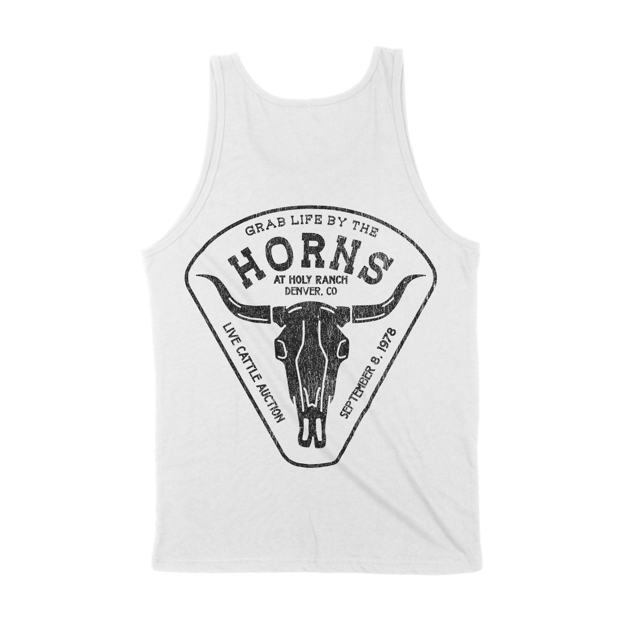 Denver Cattle Ranch Tank Top White back