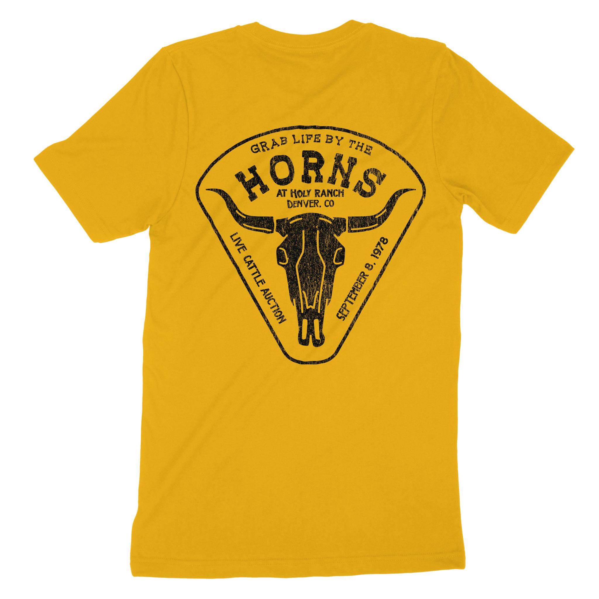 Denver Cattle Ranch T-Shirt Gold back