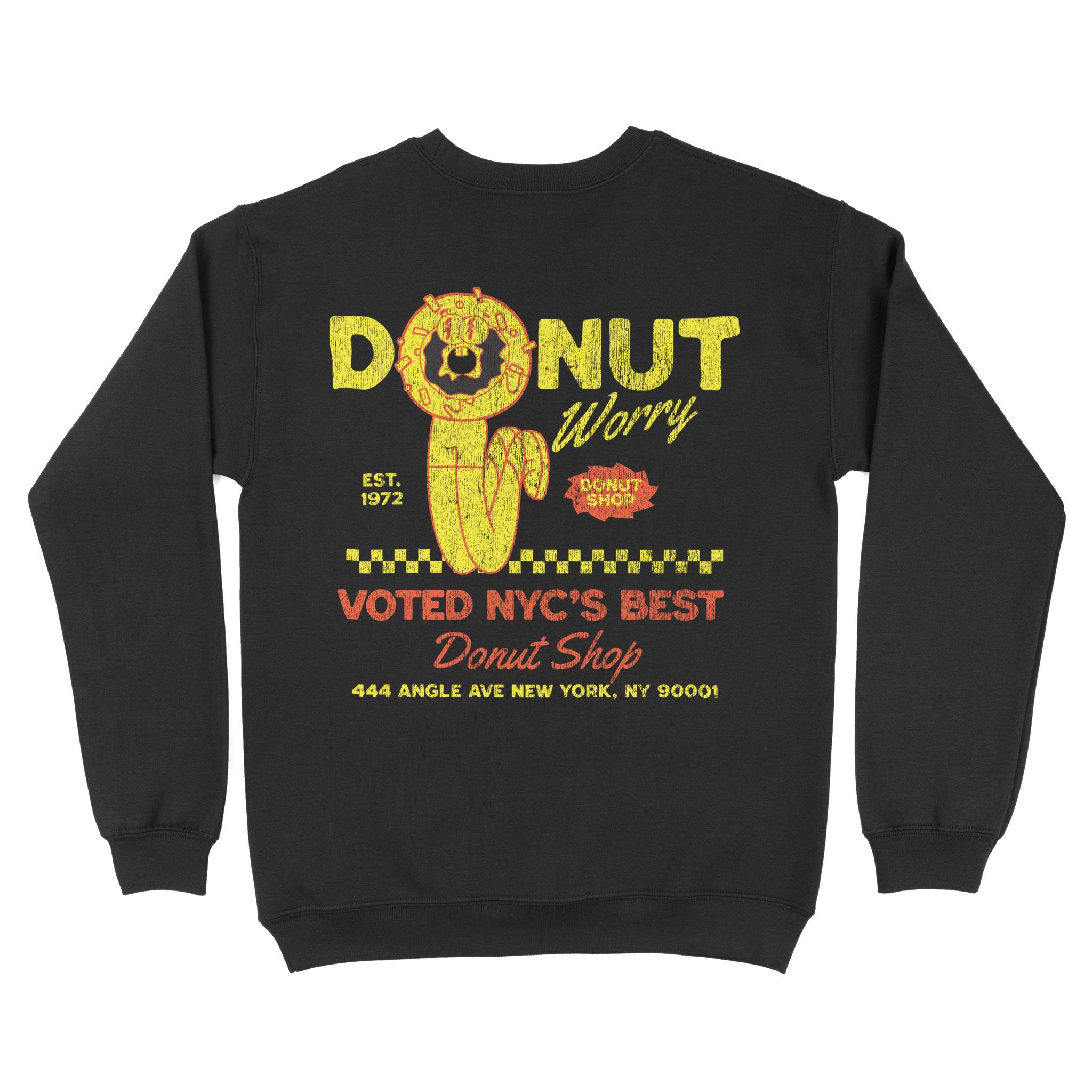New York Crewneck in Black - back view