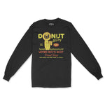 New York Donut Worry Longsleeve in Black - front view