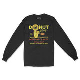 New York Donut Worry Longsleeve in Black - front view