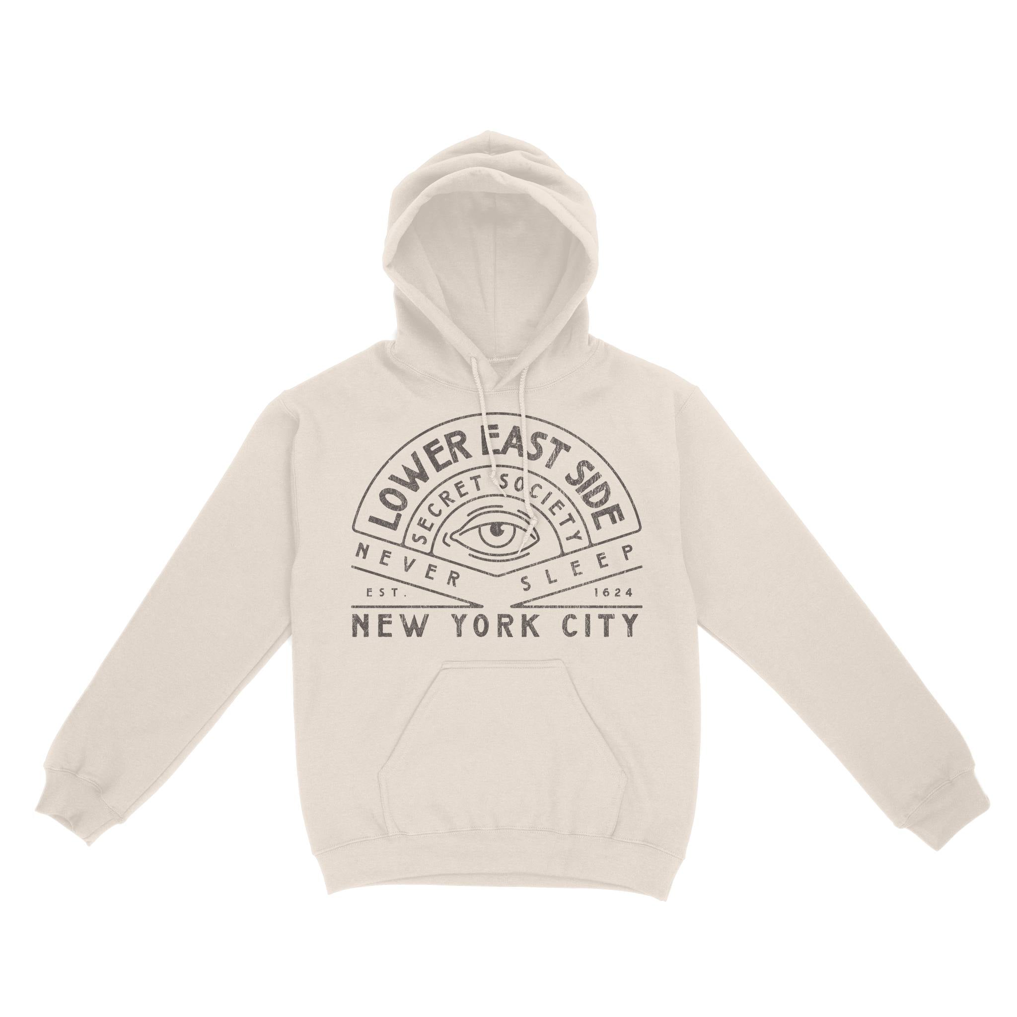 New York Hoodie in Natural - front view