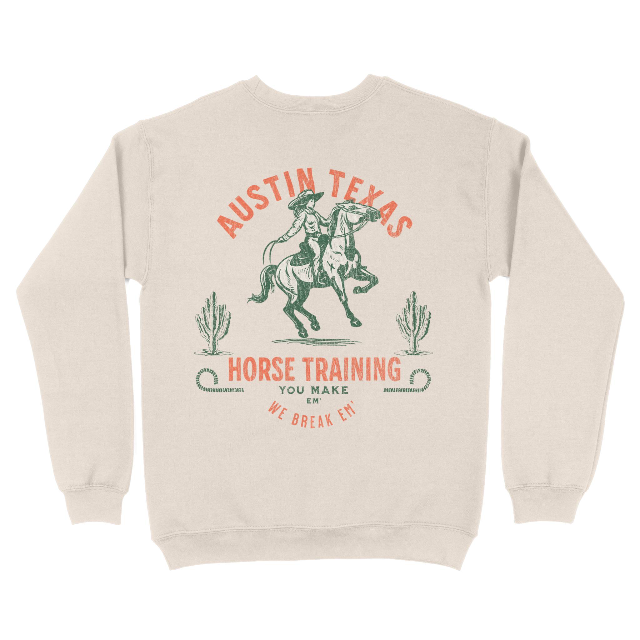 Austin Crewneck in Natural - back view