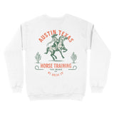 Austin Crewneck in White - back view