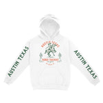Austin Hoodie in White - front-sleeves view