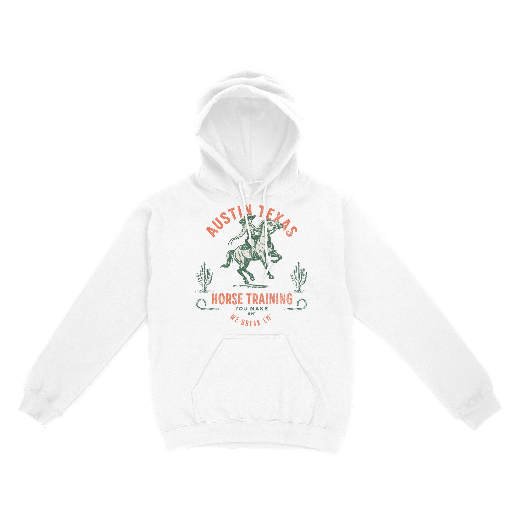Austin Hoodie in White - front view