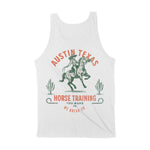 Austin Horse Training Tank Top White back