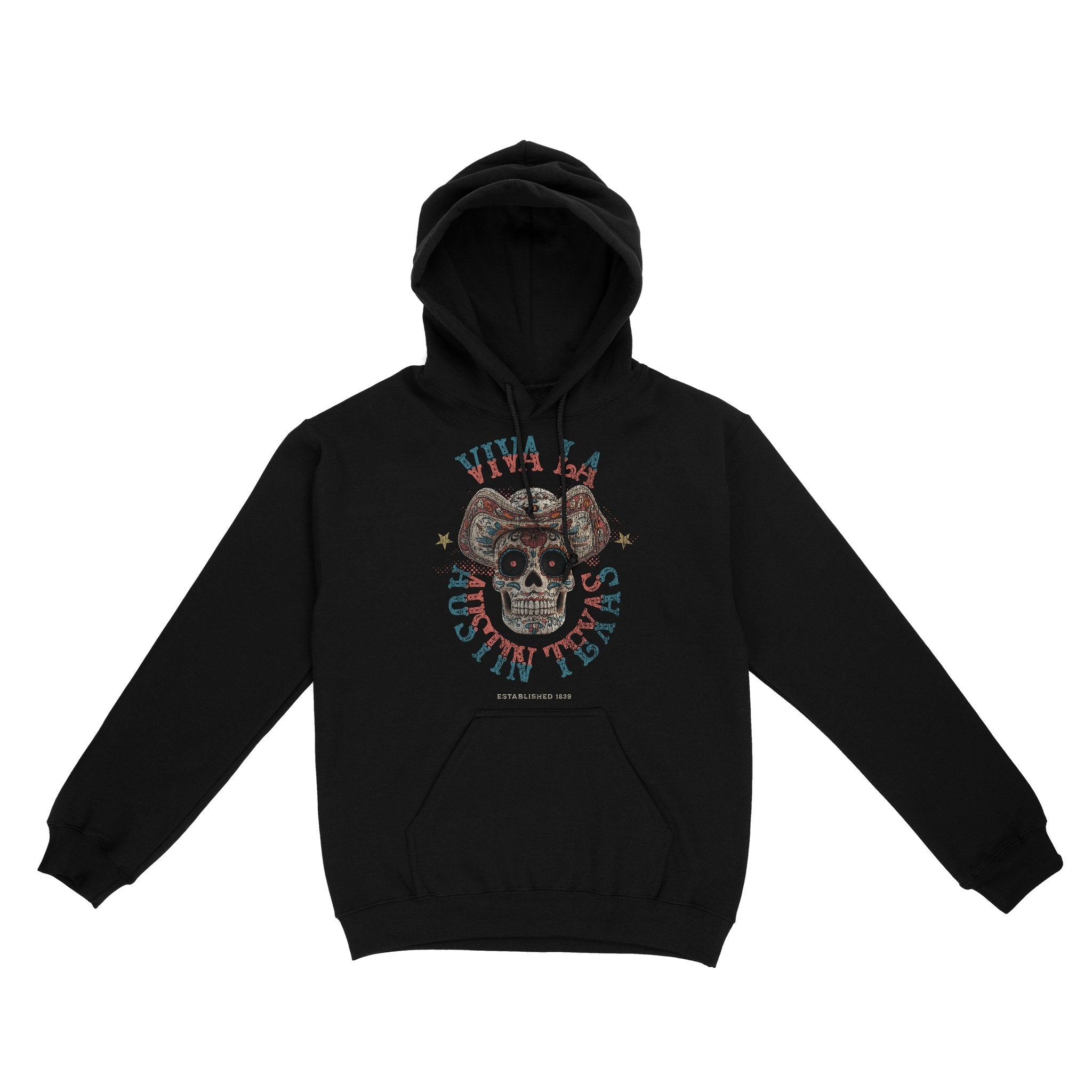 Austin Viva La Skull Hoodie Black front