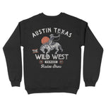 Austin Crewneck in Black - back view