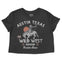 Austin Rodeo Show Cropped Tee in Black - front view