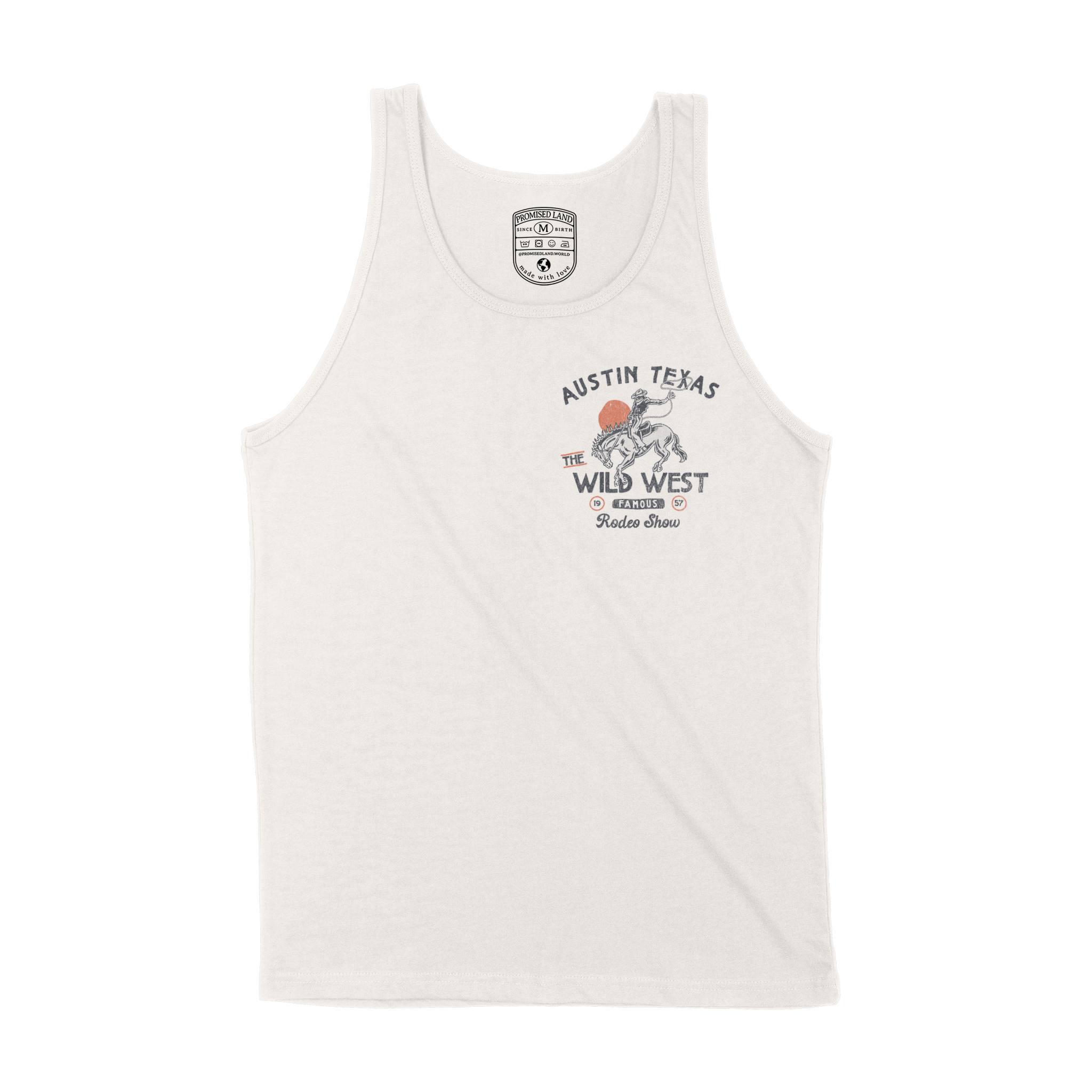 Austin Rodeo Show Tank Top in Vintage - front view