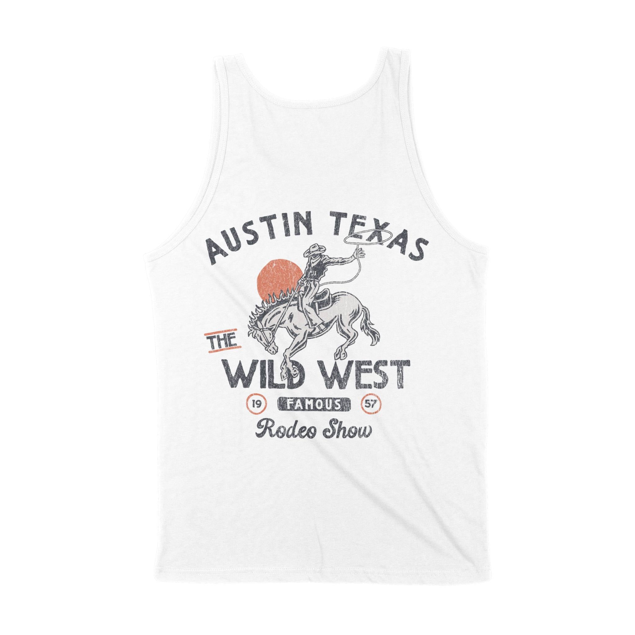 Austin Tank Top in White - back view