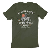Austin T-Shirt in Military Green - back view