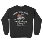 Denver Crewneck in Black - back view