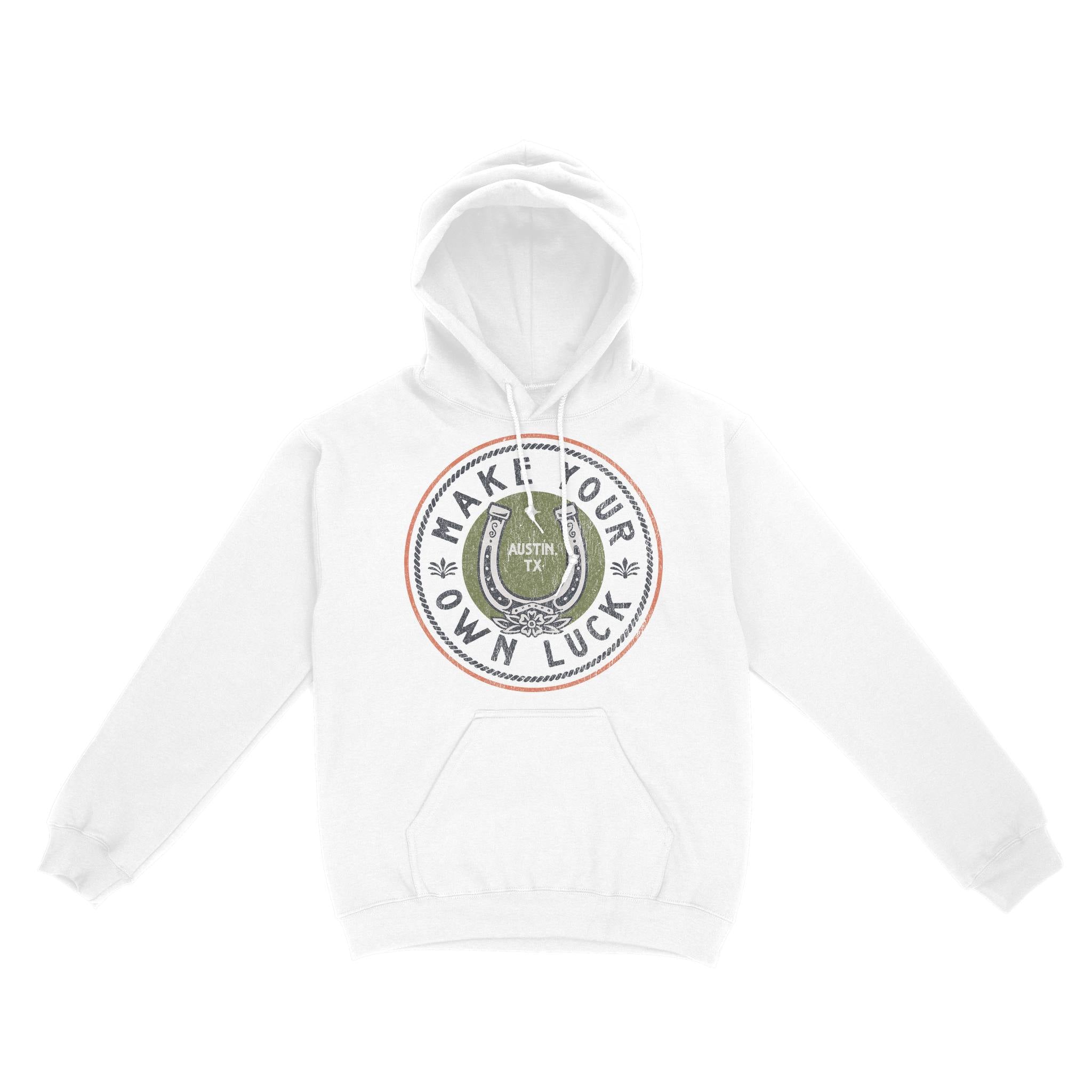 Austin Hoodie in White - front view