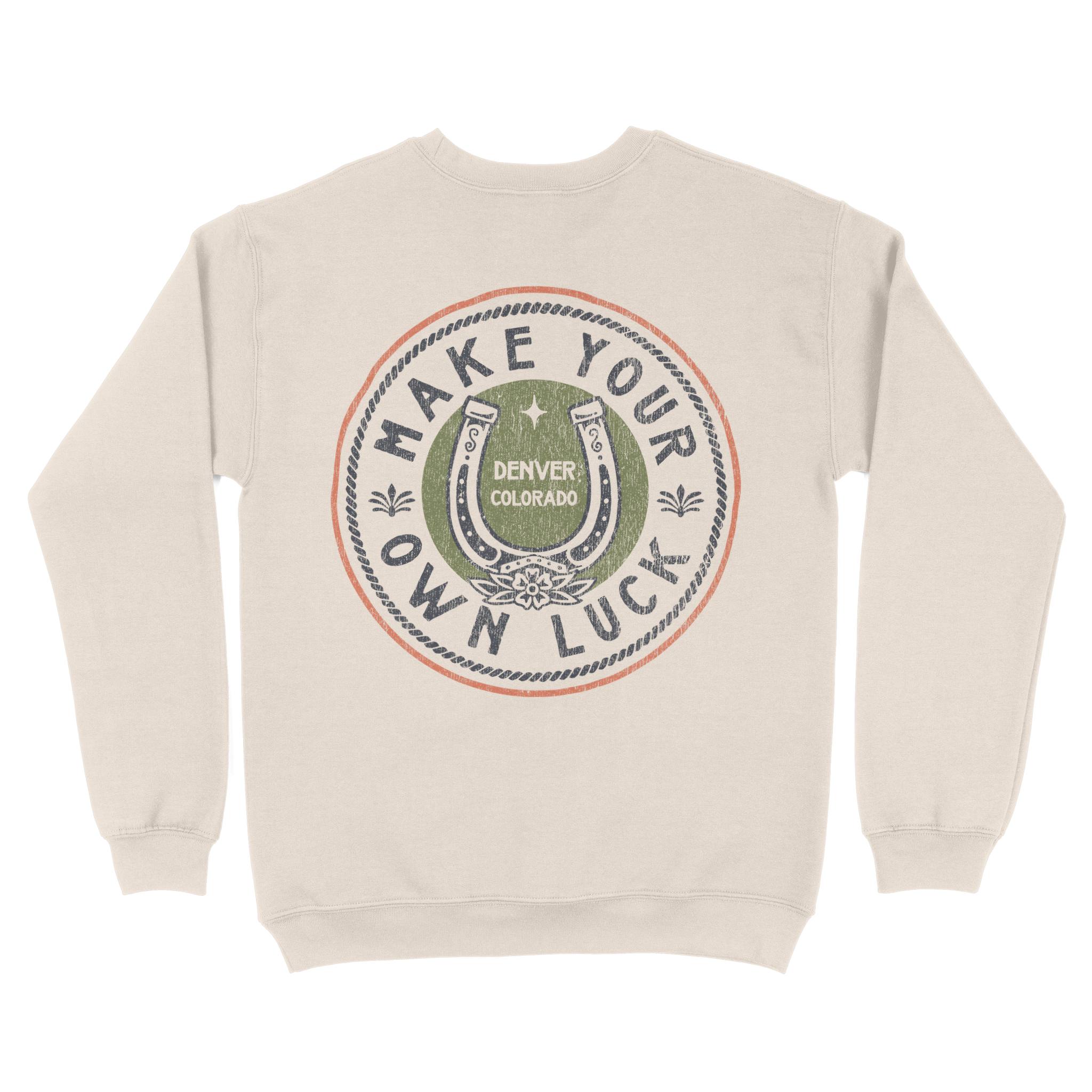 Denver Crewneck in Natural - back view