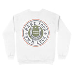 Denver Crewneck in White - back view