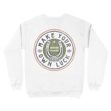 Denver Crewneck in White - back view