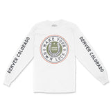 Denver Longsleeve in White - front-sleeves view