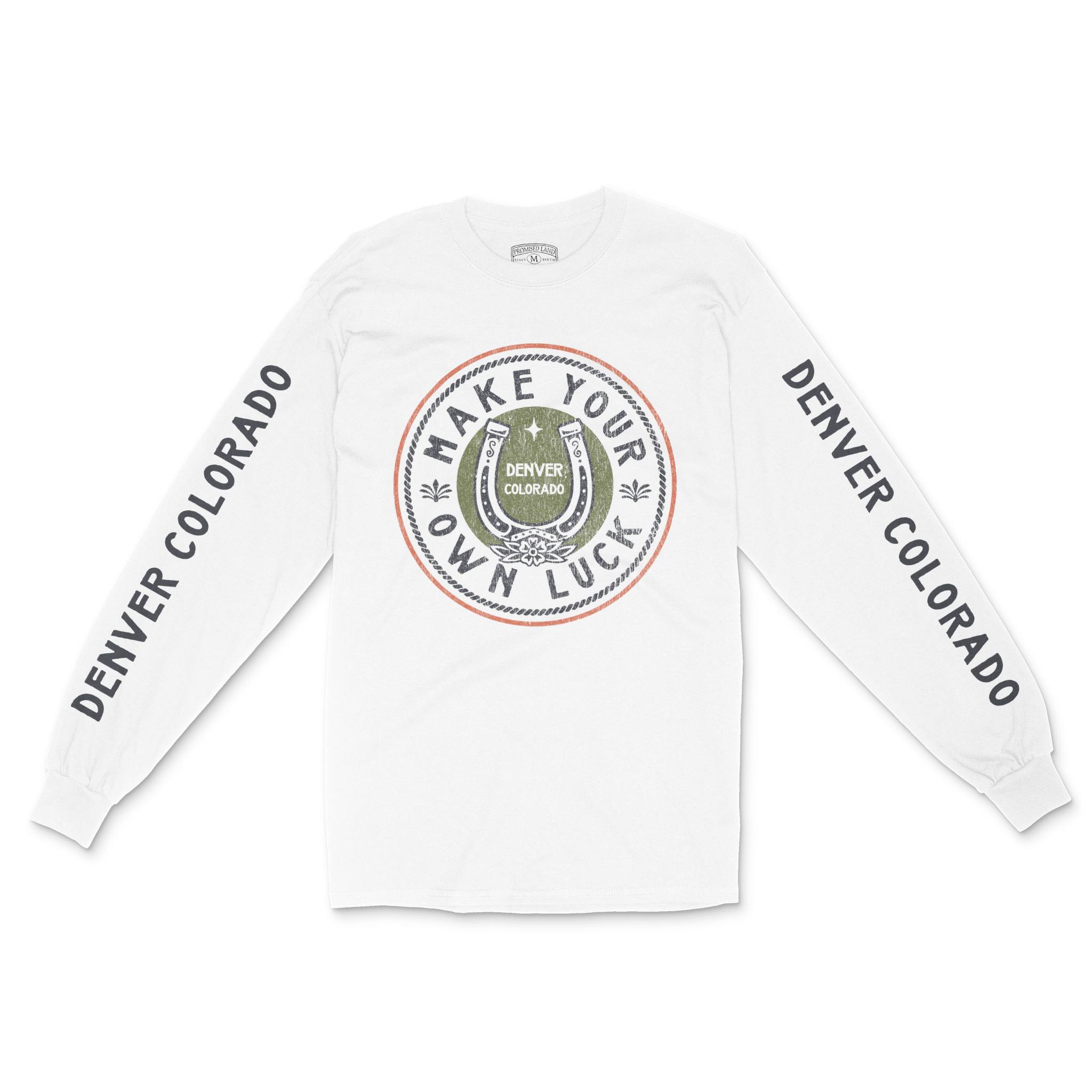 Denver Longsleeve in White - front-sleeves view