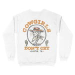 Austin Crewneck in White - back view