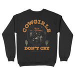 Denver Cowgirl's Don't Cry Crewneck in Black - back view
