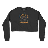 Denver Cropped Crew in Black - front view