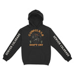 Denver Cowgirl's Don't Cry Hoodie in Black - front with sleeves view