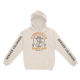 Denver Hoodie in Natural - front-sleeves view
