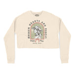 Austin Western Hearts Cropped Crew in Natural - front view