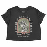 Denver Western Hearts Cropped Tee Black front