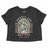 Denver Western Hearts Cropped Tee Black front