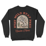 Austin Crewneck in Black - back view