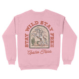 Austin Stay Wild Crewneck Light Pink back