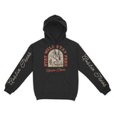Austin Hoodie in Black - front-sleeves view