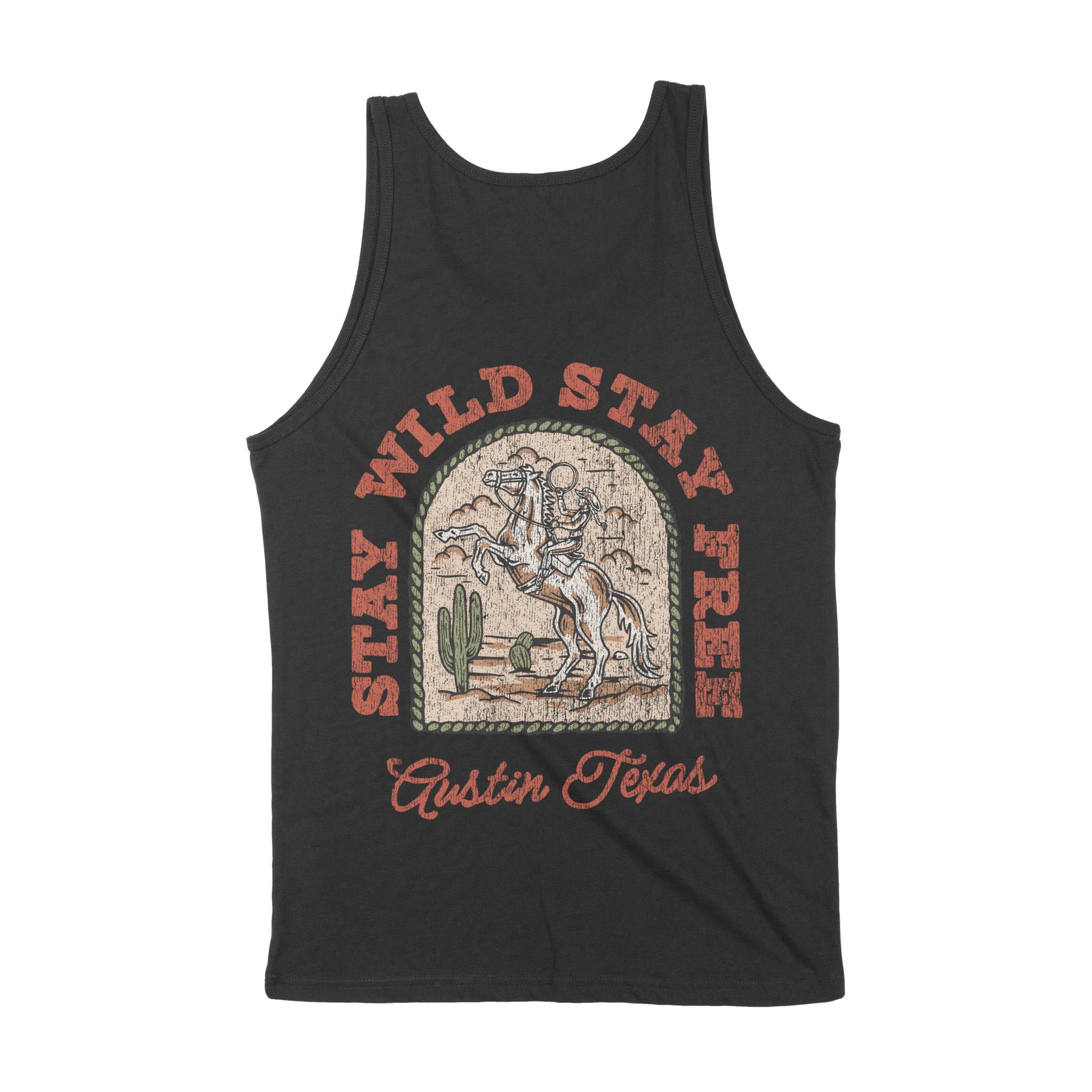 Austin Tank Top in Black - back view